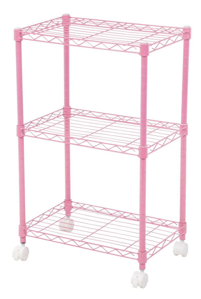 3-Tier Wire Shelf with Casters