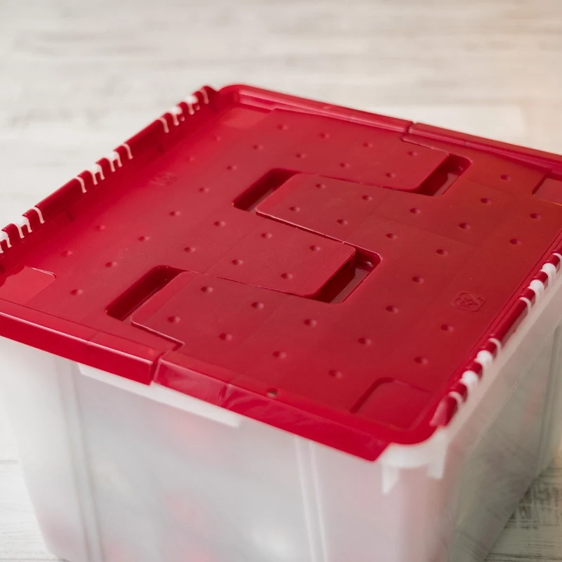 Holiday Ornament Wing-Lid Storage Box