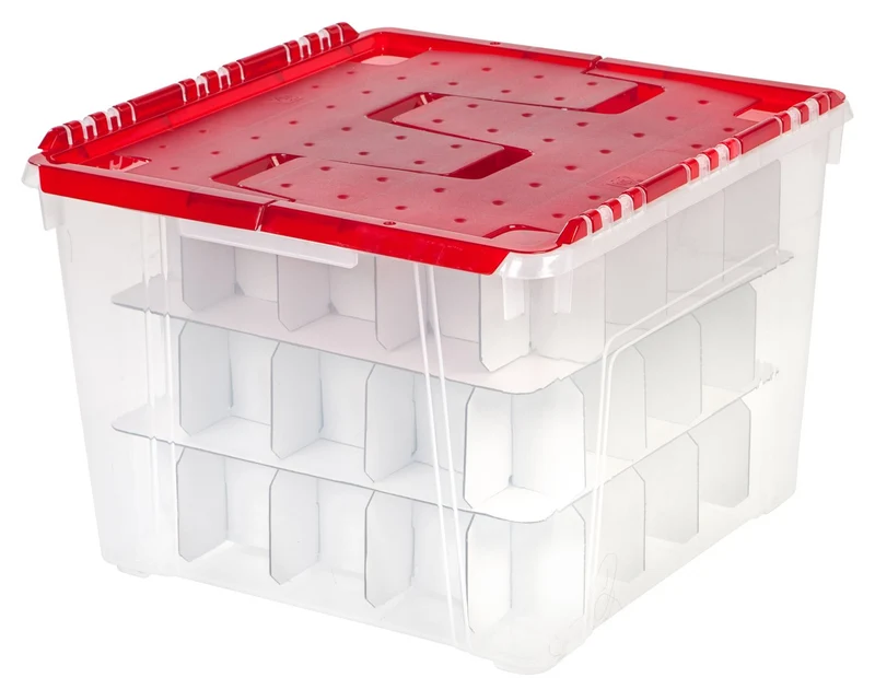 Holiday Ornament Wing-Lid Storage Box