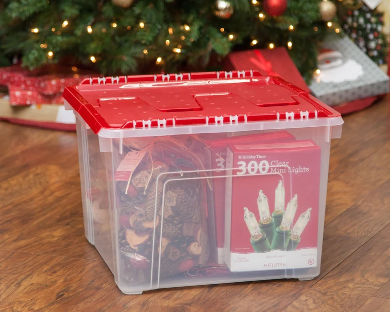 Holiday Ornament Wing-Lid Storage Box