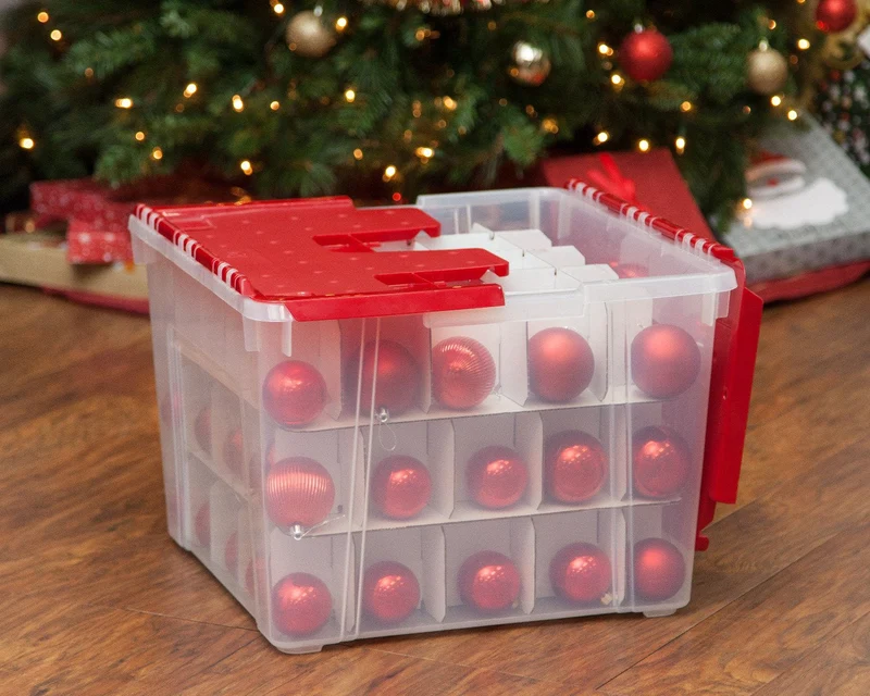 Holiday Ornament Wing-Lid Storage Box