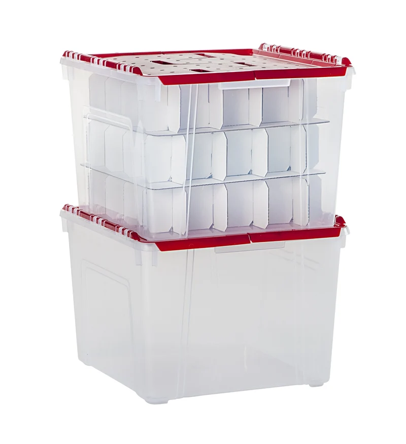 Holiday Ornament Wing-Lid Storage Box