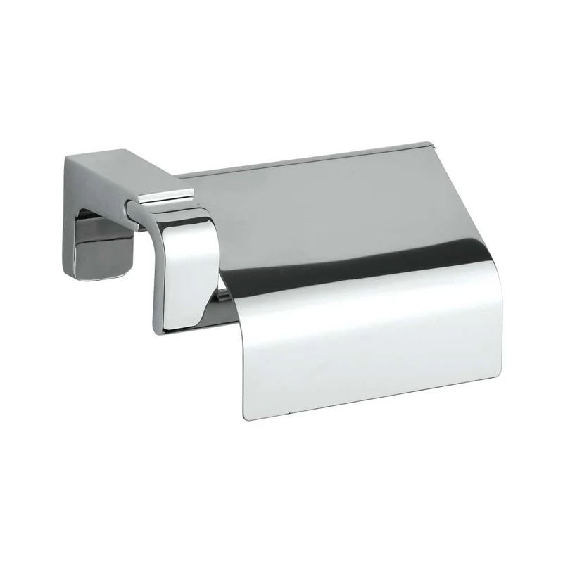 Porte papier toilette avec couvercle Chrome Série F1
