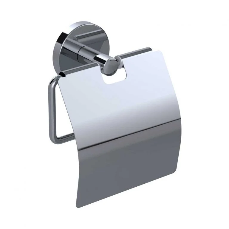 Porte papier toilette avec couvercle Chrome Série Natura