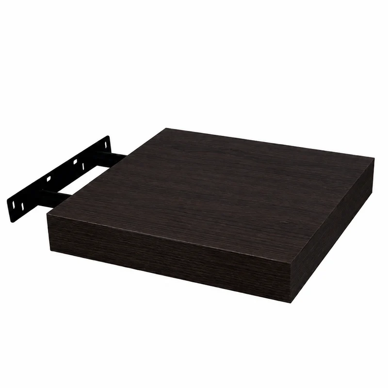 Étagère Murale Flottante en Bois 35x30cm – Wengé