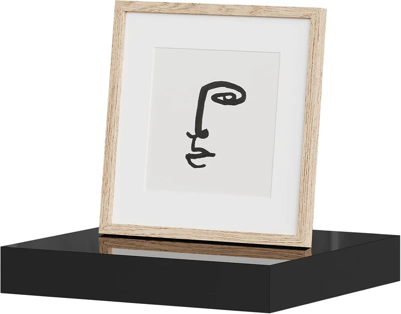 Étagère Murale Flottante en Bois 35x30cm – Wengé