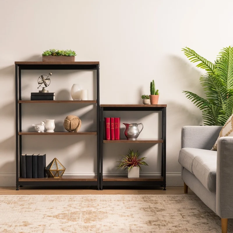 Wood and Metal Shelf - 3 Tier - Narrow