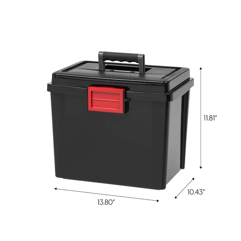 File Box (Letter) with Handle and Organizer, WeatherPro™ - 19 QT - Gasket Box