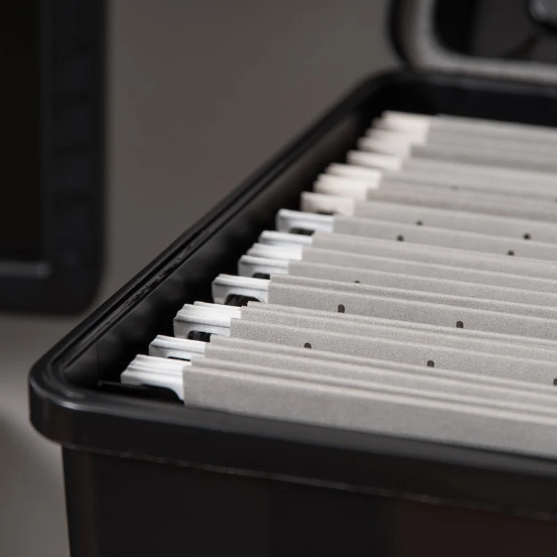 File Box (Letter) with Handle and Organizer, WeatherPro™ - 19 QT - Gasket Box