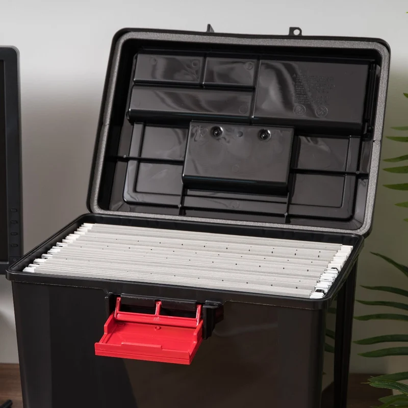 File Box (Letter) with Handle and Organizer, WeatherPro™ - 19 QT - Gasket Box