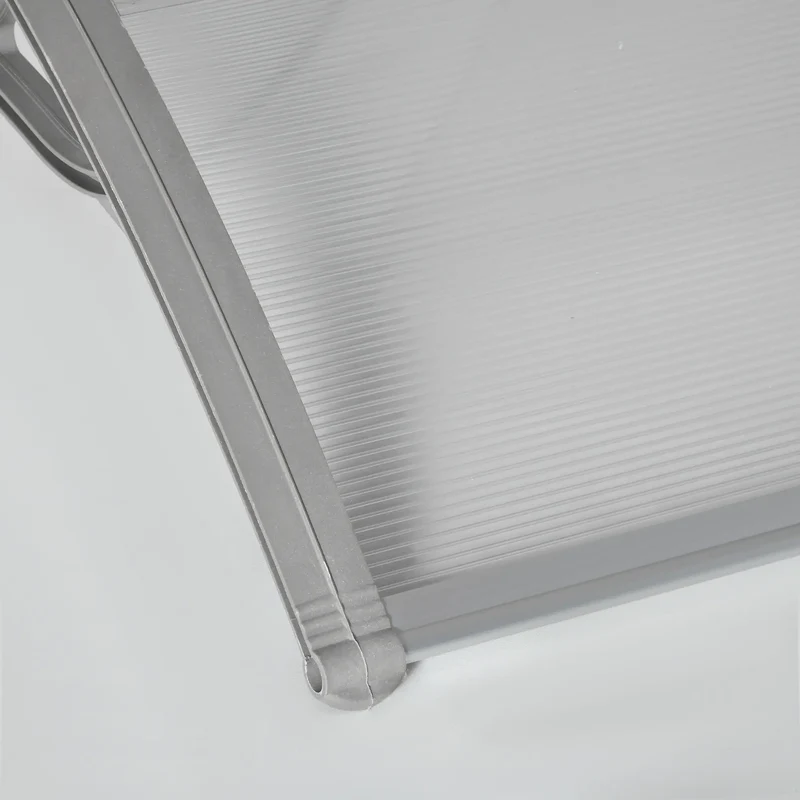 Nancy's Paranhos Voordeurluifel - Voordeur Afdakje - Luifel - Zilver - ± 100 x 75 x 25 cm