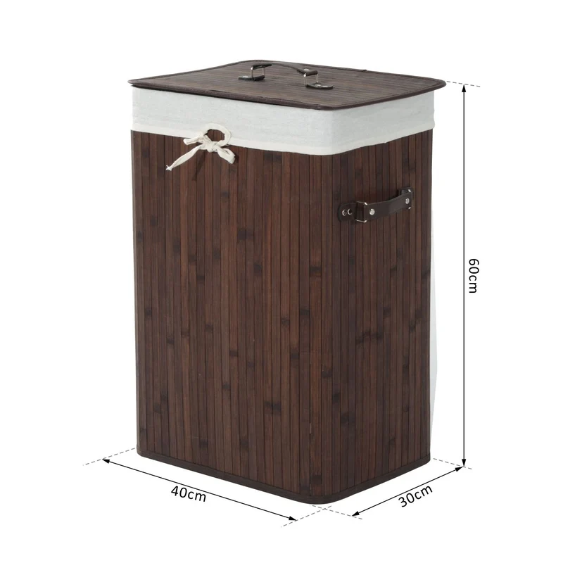 Nancy's Metairie Wasmand - Wasbox - Uitneembare Wazak - Bamboe - 72 Liter