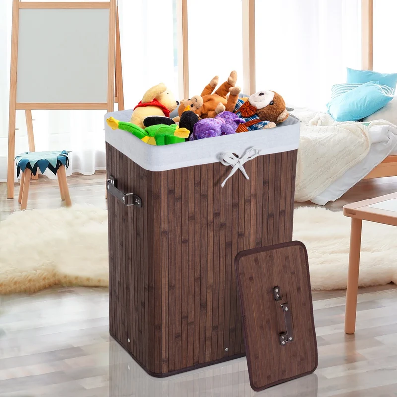 Nancy's Metairie Wasmand - Wasbox - Uitneembare Wazak - Bamboe - 72 Liter