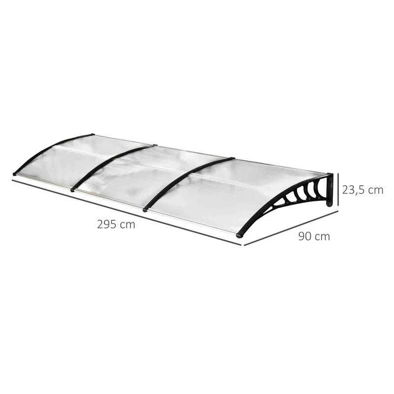 Nancy's Alcaria Voordeurluifel - Voordeur Afdakje - Luifel - Wit - ± 90 x 295 x 25