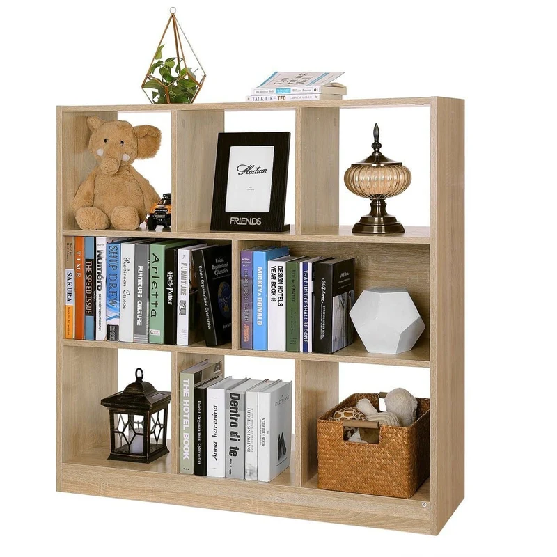 Nancy's Ykoda Boekenkast - Vakkenkast - Wandkast - Opbergkast - Eiken - ± 100 x 30 x 100 cm