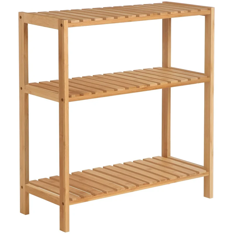 Nancy's Gueifaes Badkamerrek - Opbergrek - Badkamerkastje - Bamboe - ± 60 x 25 x 65 cm