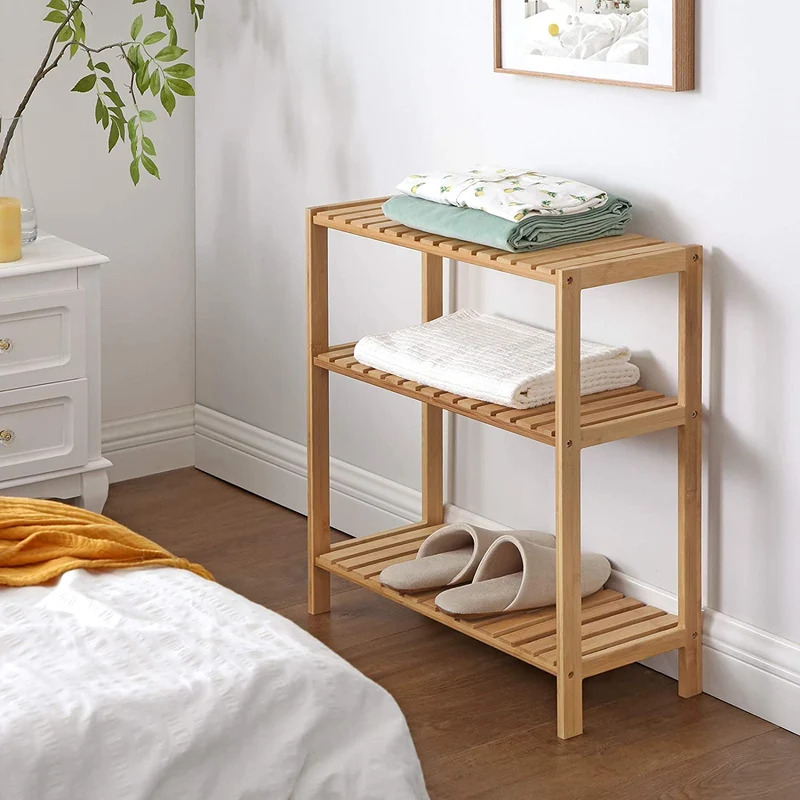 Nancy's Gueifaes Badkamerrek - Opbergrek - Badkamerkastje - Bamboe - ± 60 x 25 x 65 cm