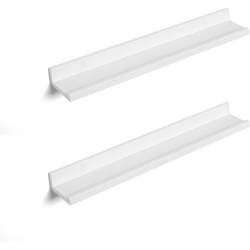 Nancy's Wamanda Wandplank - Zwevende planken - Set Van 2 - Wit - 60 x 10 x 5 cm