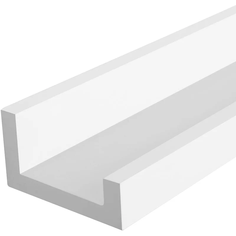 Nancy's Wamanda Wandplank - Zwevende planken - Set Van 2 - Wit - 60 x 10 x 5 cm