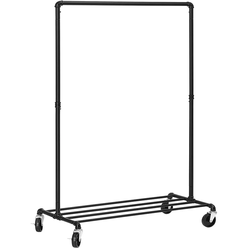 Nancy's Salselas Kledingrek – Stevig Garderoberek - Zwart - tot 90 KG - ± B100 x D50 x H160 cm
