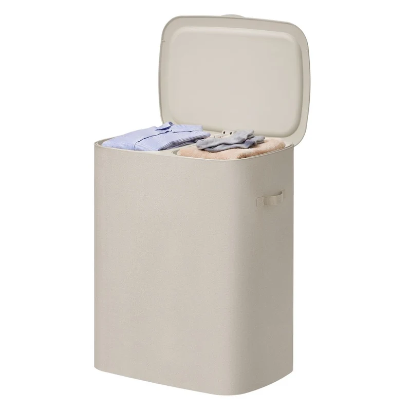 Nancy's Strembo Wasmand - Wassorteerder - Wasbox - 2 vakken - Beige - 160 Liter