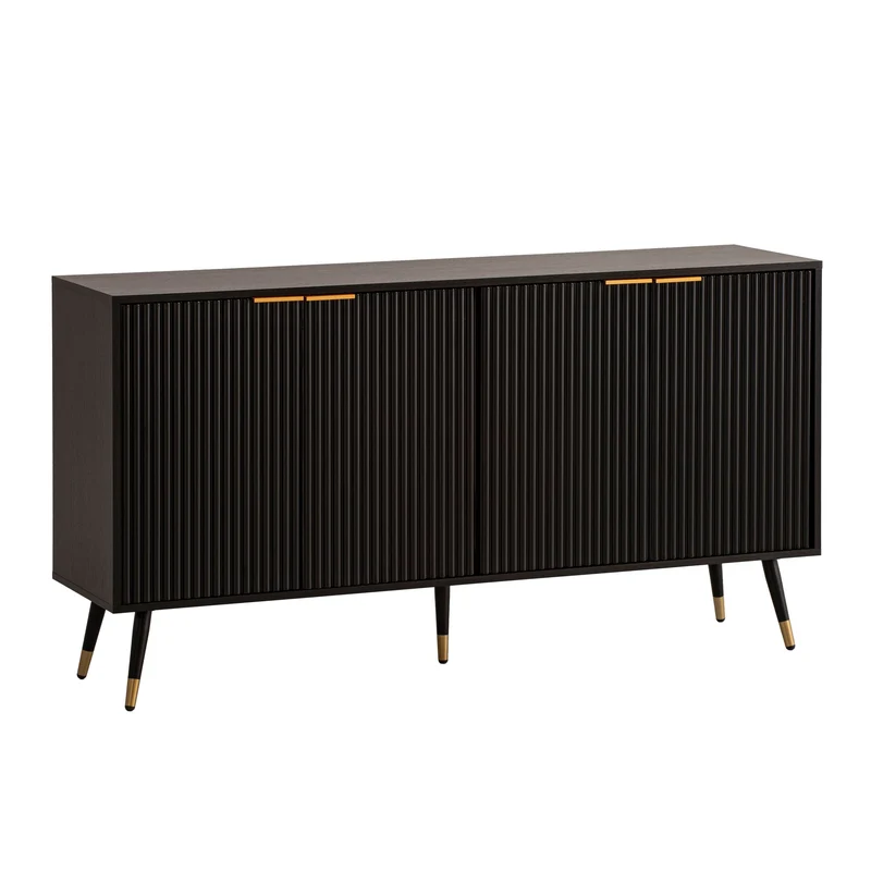 Nancy's Benquerença Dressoir - Sideboard - Opbergkast - Zwart - ± 150 x 40 x 80 cm