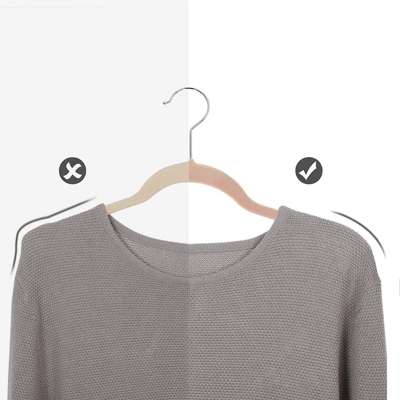 Nancy's Fluwelen Kledinghangers - Set Van 30 - Kleerhangers - Pakken - Hemden - Jassen - 360 Draaibaar - Roze