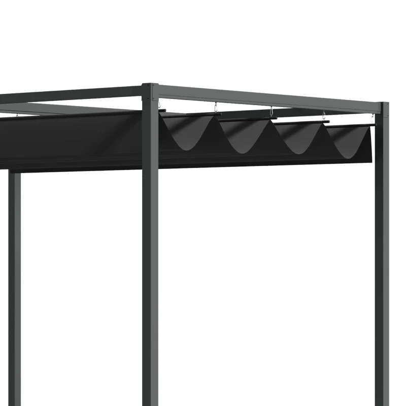Nancy's Strove Pergola - Tuinpaviljoen - Zonwering - UV-Bestendig Zonnedak - Zwart - ± 300 x 215 x 220 cm