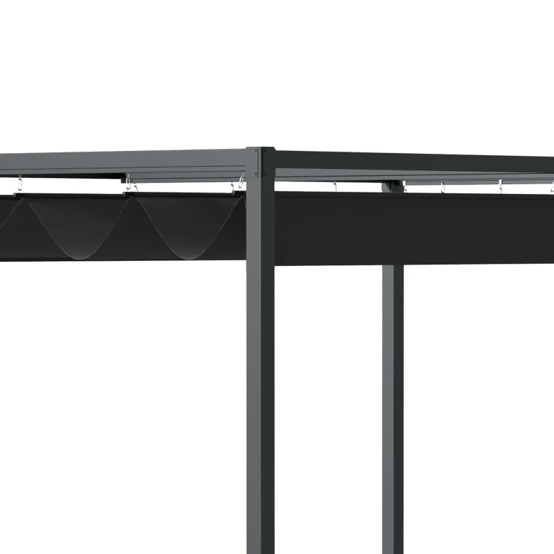 Nancy's Strove Pergola - Tuinpaviljoen - Zonwering - UV-Bestendig Zonnedak - Zwart - ± 300 x 215 x 220 cm