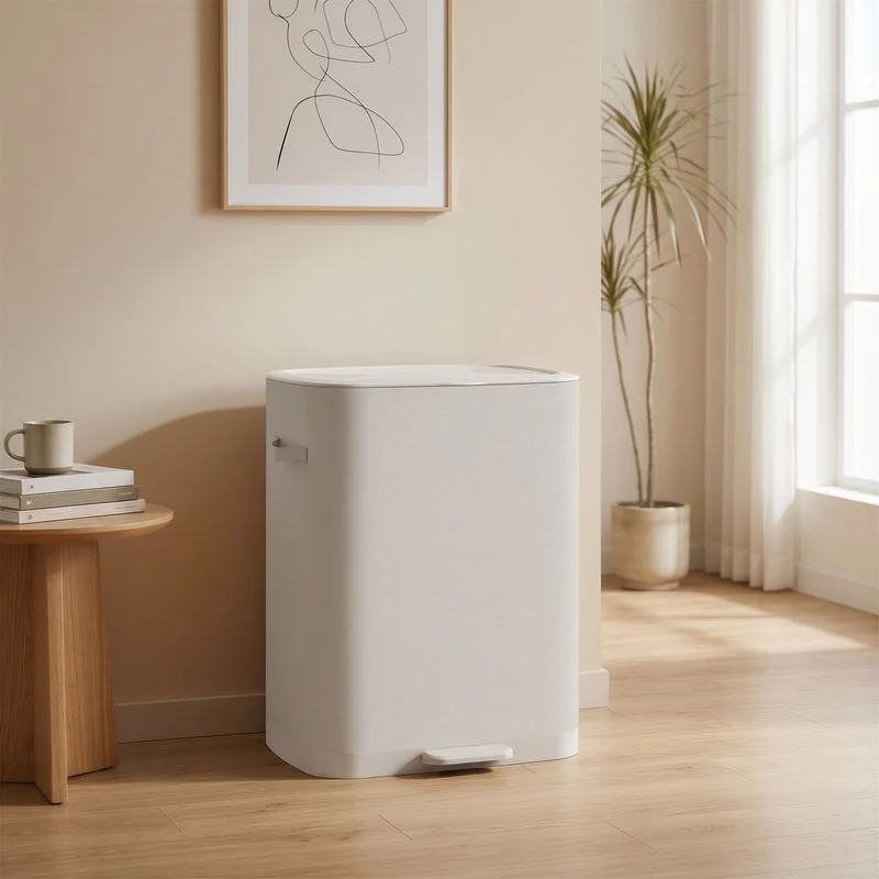 Nancy's Strembo Wasmand - Wassorteerder - Wasbox - 2 vakken - Lichtbeige - 160 Liter
