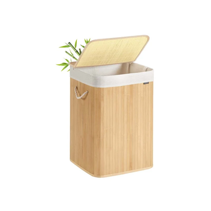 Nancy's Micigliano Wasmand - Wasbox - Uitneembare Waszak - Bamboe - 95 Liter