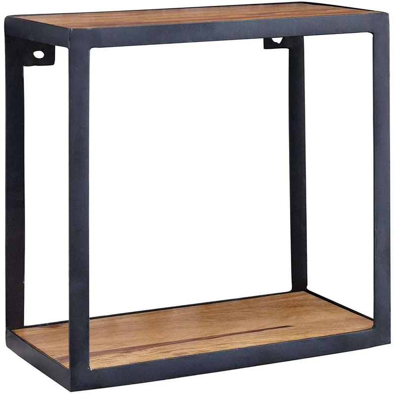 Nancy's Massief - Houten Wandplank - Bruin - 35 x 35 x 18 cm