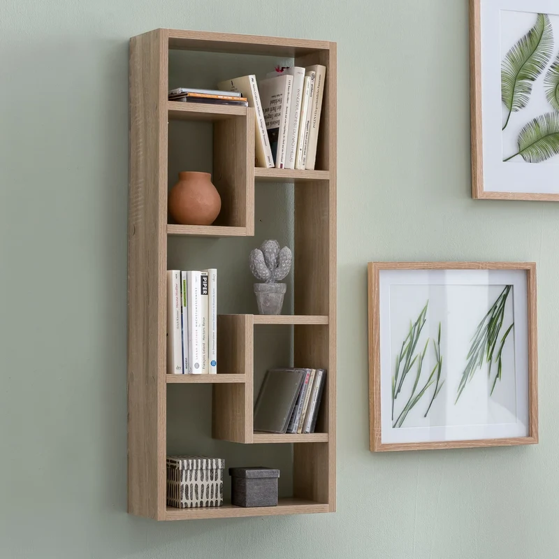 Nancy's Sorval Wandplank - Wandrek - Sonoma - ± 35 x 15 x 90 cm