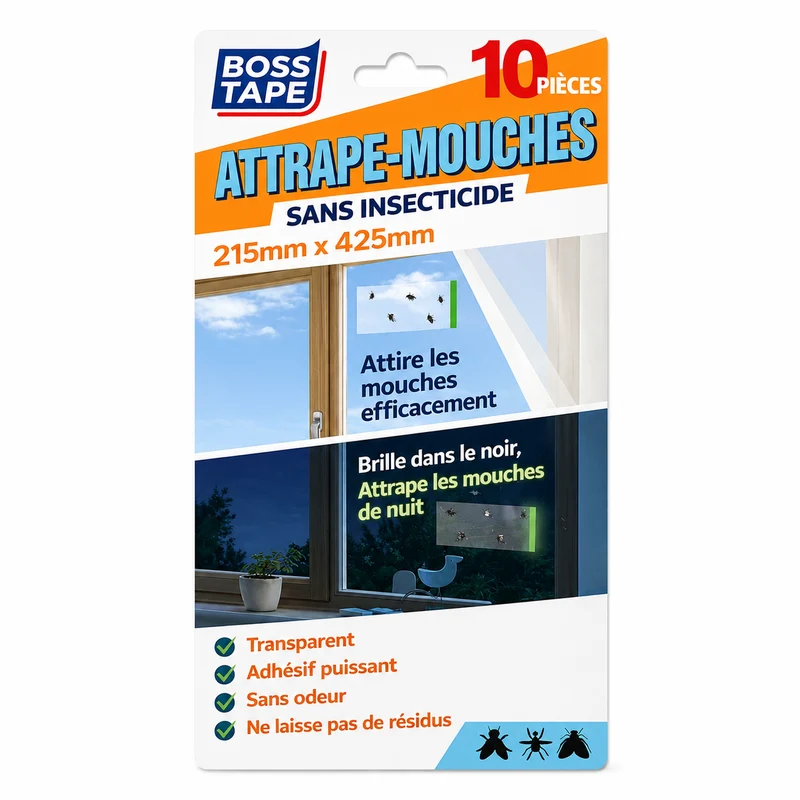 Pack Anti-Moustiques BOSS TAPE 4 en 1 – Moustiquaire, Diffuseur & Piège
