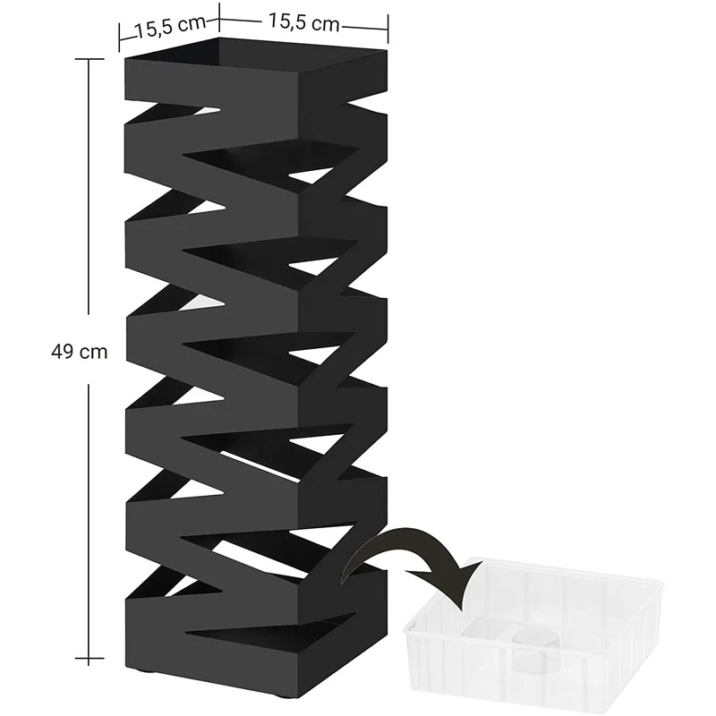 Nancy's Paraplubak Zwart - Metalen Paraplubakken 49 CM Hoog