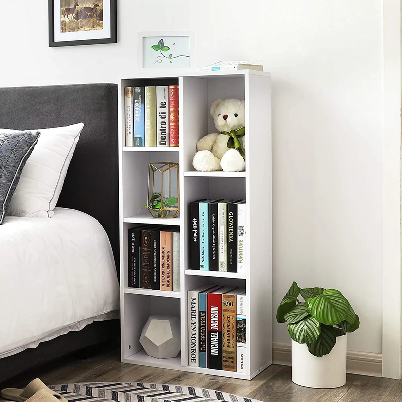 Nancy's Postuno Boekenkast - Wandkast - Vakkenkast - Opbergkast - Wit - ± 50 x 25 x 105 cm