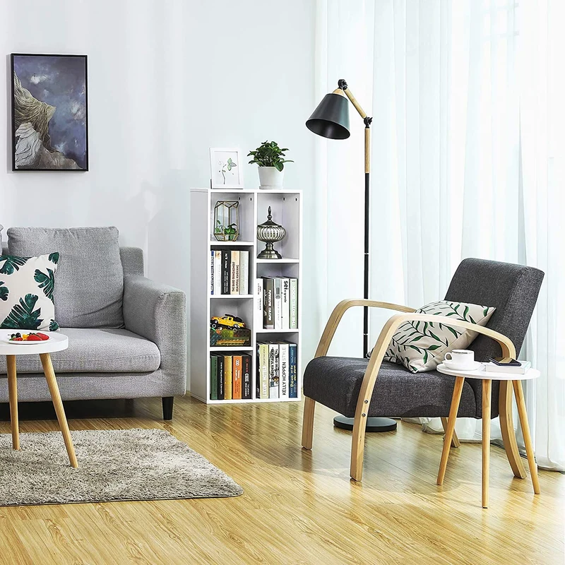 Nancy's Postuno Boekenkast - Wandkast - Vakkenkast - Opbergkast - Wit - ± 50 x 25 x 105 cm