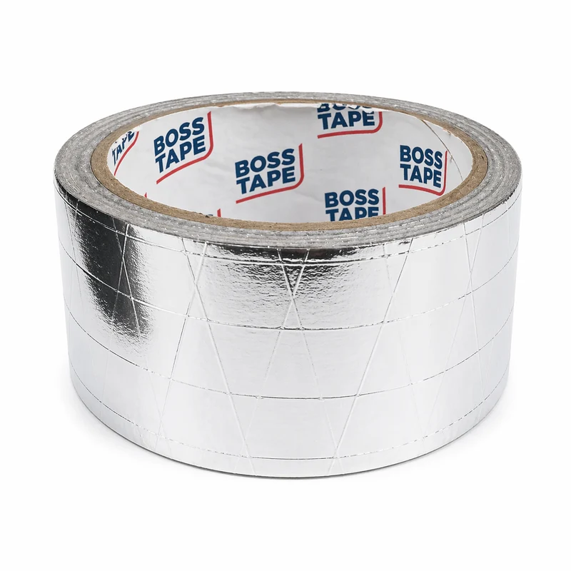BOSS TAPE - Ruban Adhésif Aluminium Renforcé 45mm x 10m - Ignifuge 300°C