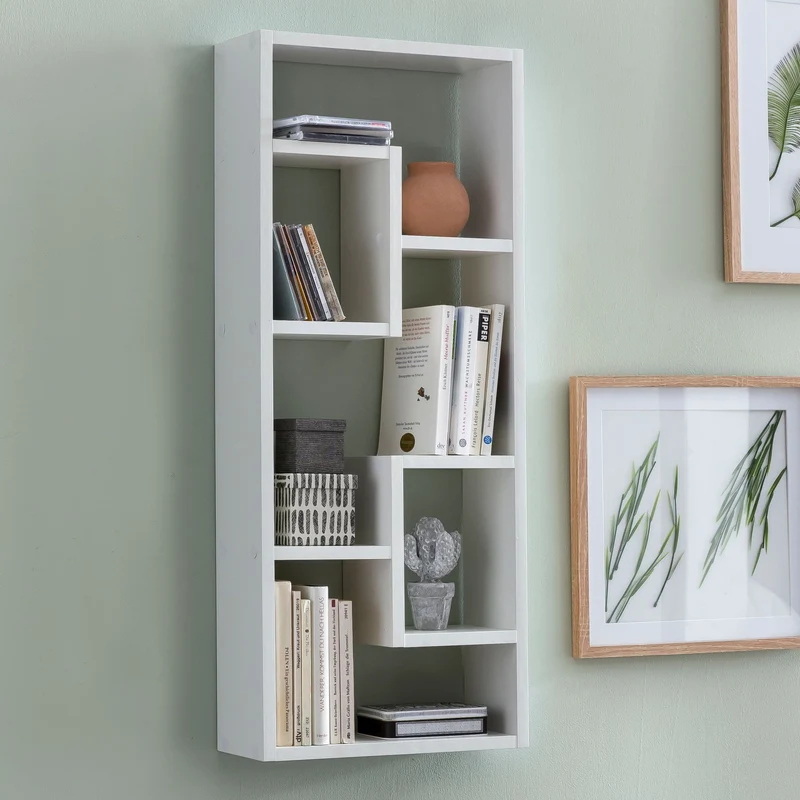 Nancy's Safurdão Wandplank - Wandrek - Wit - ± 35 x 15 x 90 cm