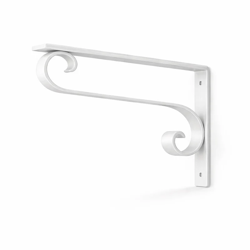 Support Étagère Fer Forgé Blanc – Pack 2