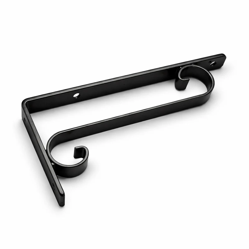 Support Étagère Fer Forgé Noir – Pack 2