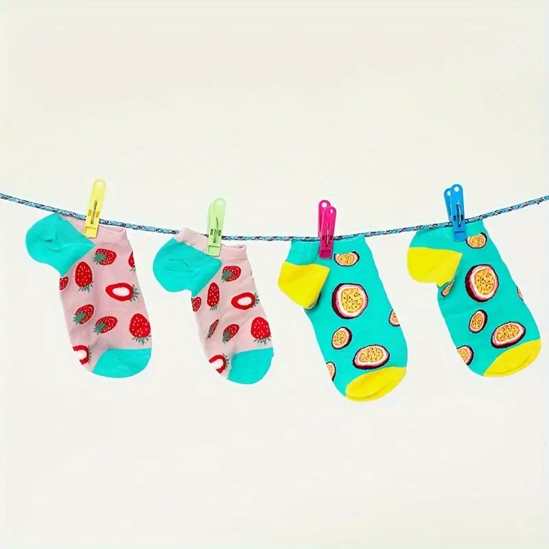 Corde à Linge en Coton Coloré 20m Multicolore Tressée