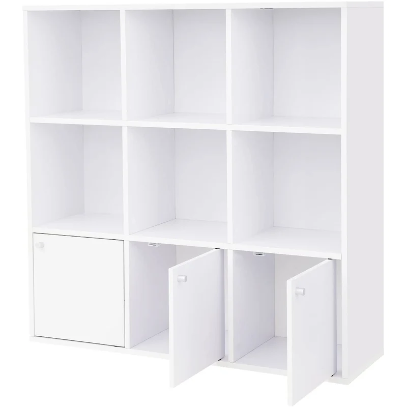 Nancy's Naduro Boekenkast - Vakkenkast - Opbergkast - Wit - ± 100 x 30 x 100 cm
