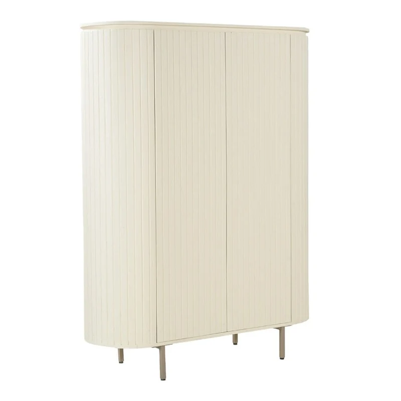Livingfurn Patou wandkast - Mangohout - Beige - 150x43x151cm