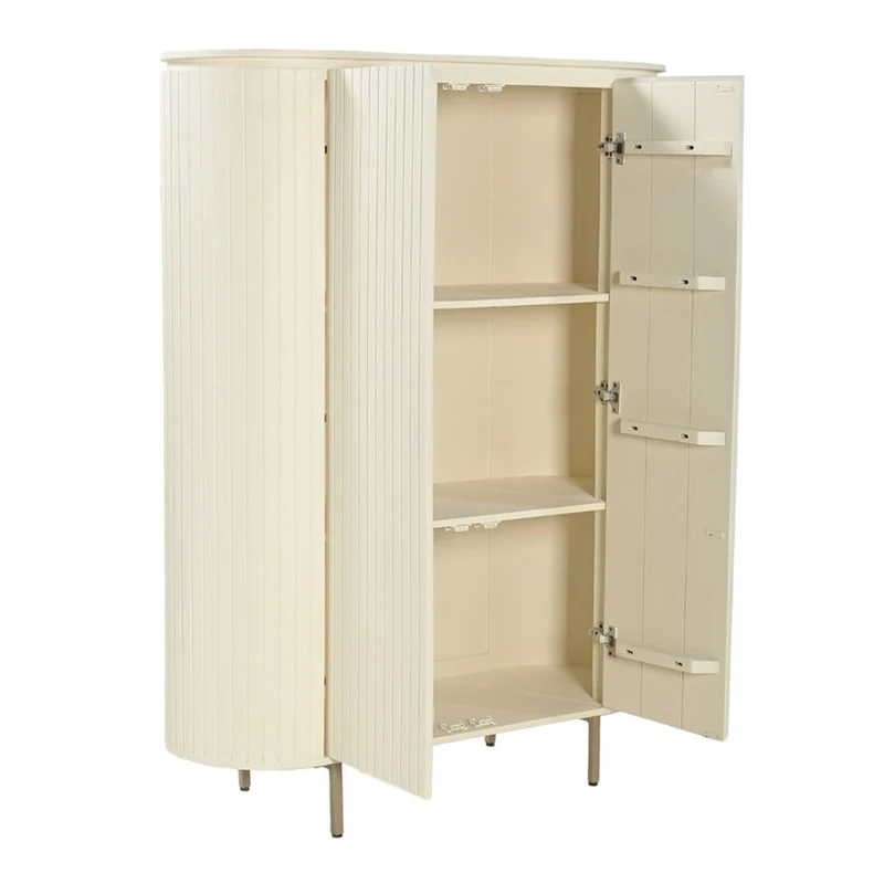 Livingfurn Patou wandkast - Mangohout - Beige - 150x43x151cm