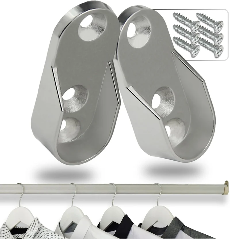 Support Tube Rideau Latéral Nickle RF147 (2 pièces)