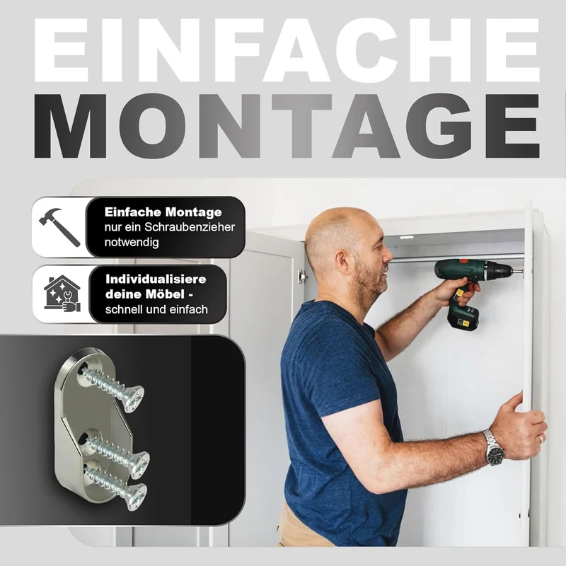 Support Tube Rideau Latéral Nickle RF147 (2 pièces)