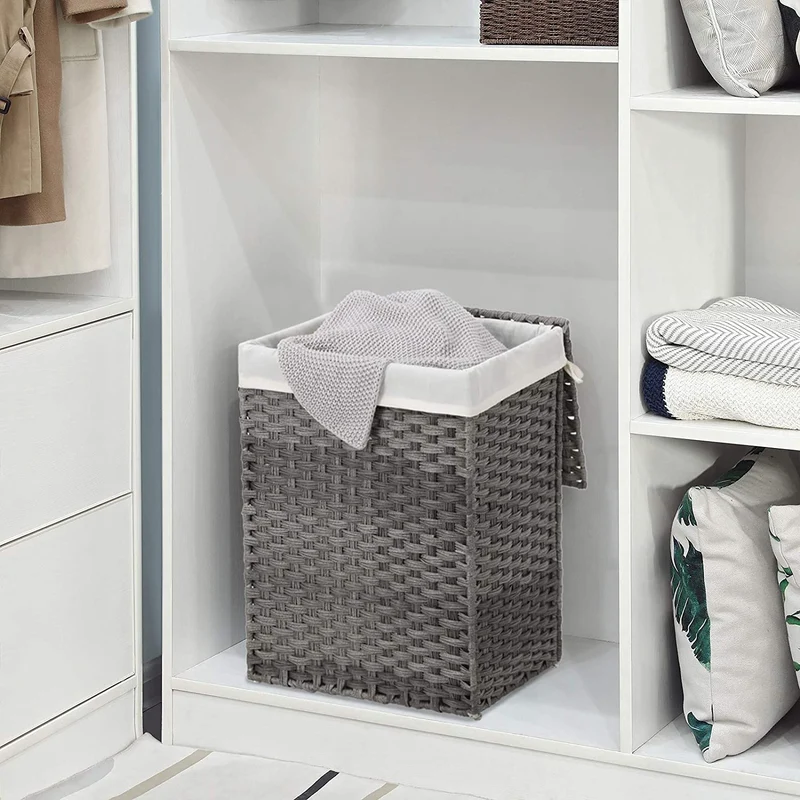 Nancy's Caxias Wasmand - Wasbox - Grijs - Rotan - 90 Liter