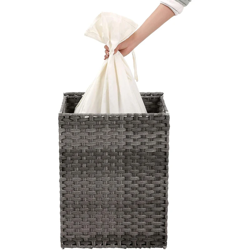 Nancy's Caxias Wasmand - Wasbox - Grijs - Rotan - 90 Liter