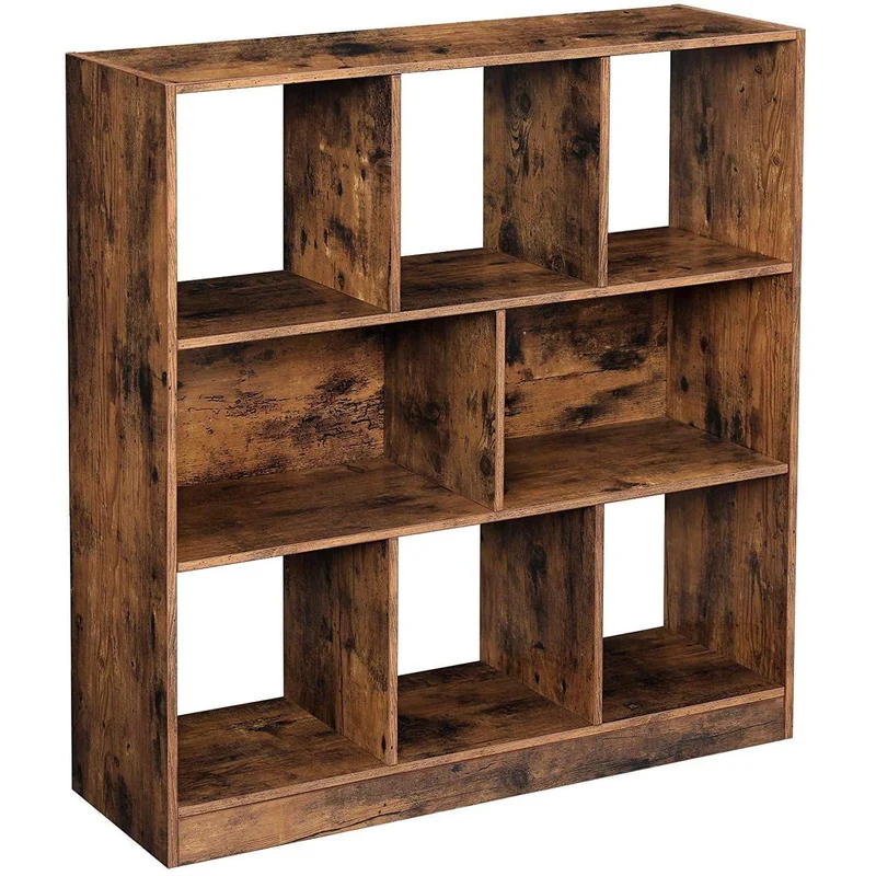 Nancy's Brookline Vintage Boekenkast - Opbergkast - Wandkast - Vakkenkast - ± 100 x 30 x 100 cm